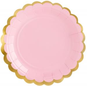 Pappersassietter, pastell rosa