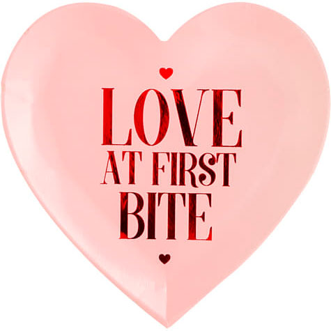 Papperstallrik Love at first bite 6-pack