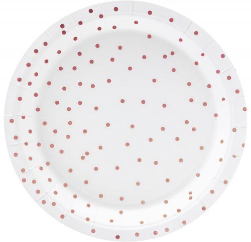 Polka Dots Rosé - Papperstallrikar