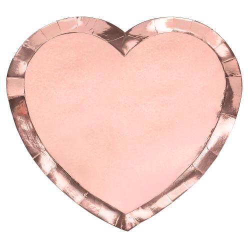 Rosé Hjärta - Papperstallrik