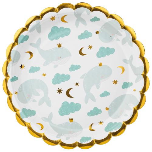 Guldkant Valar - Papperstallrik