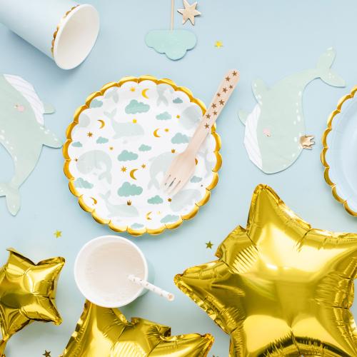 Guldkant Valar - Papperstallrik