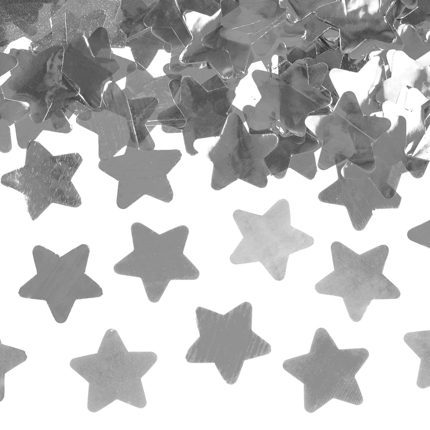 Konfettikanon med silverstjärnor, 80 cm