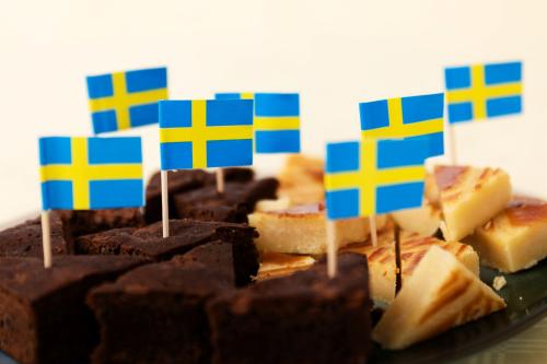 Tandpetare Med Svenska Flaggan