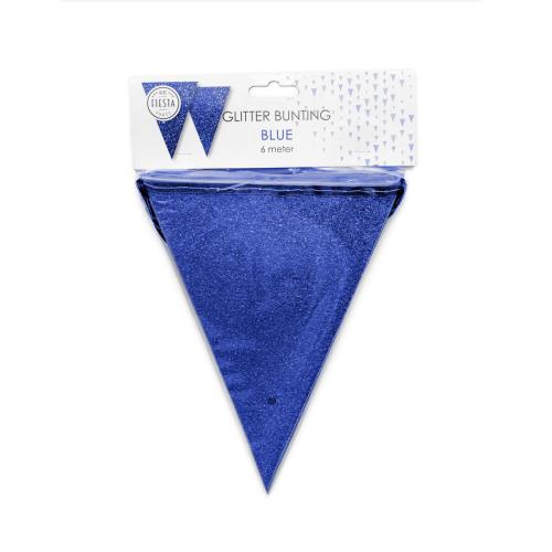 Flaggspel Blå Glitter  6m 16x20cm