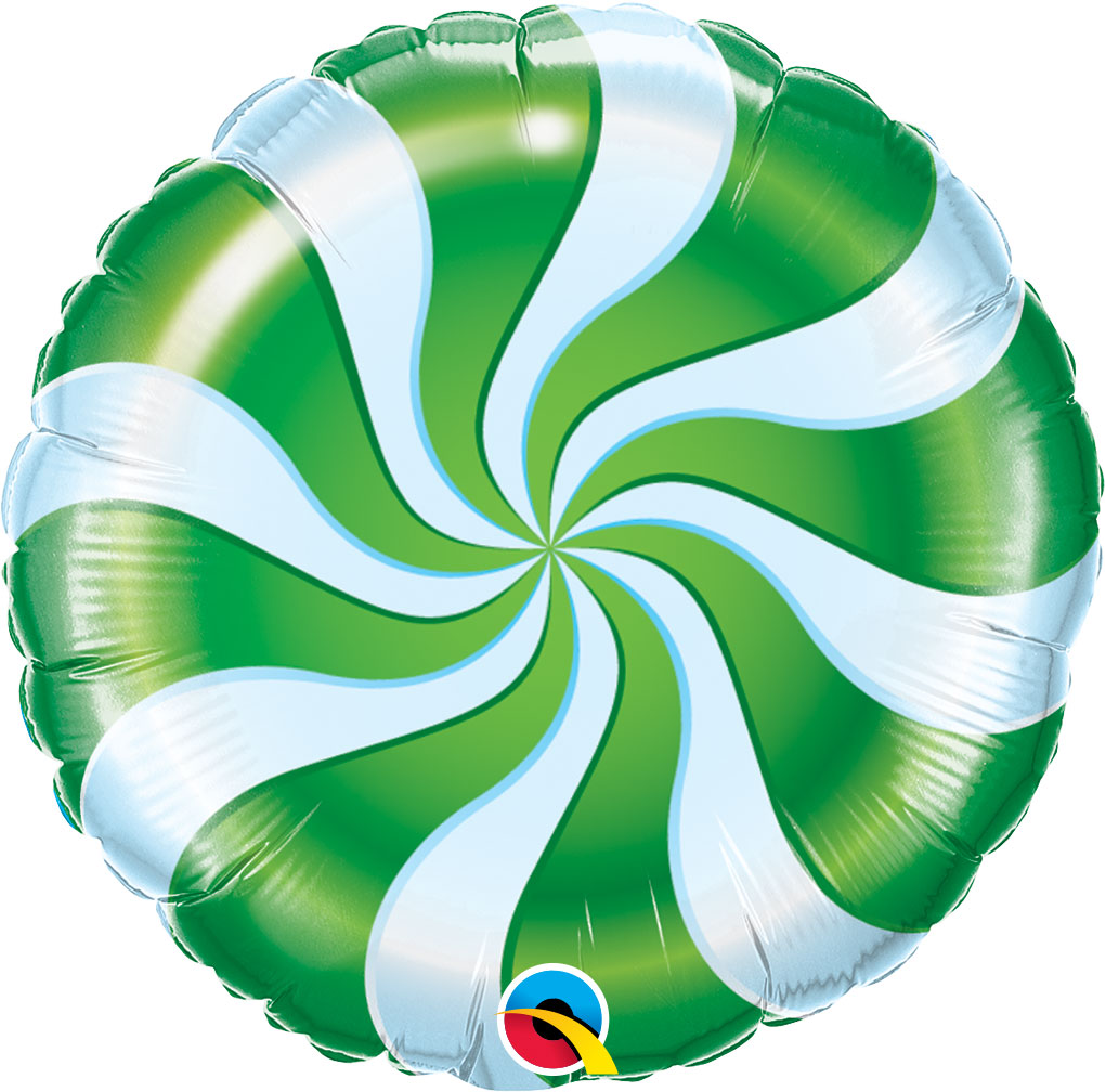 18" (46 cm) Grön Godisballong