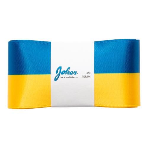 Sidenband Gult och Blått 3m x 4 cm