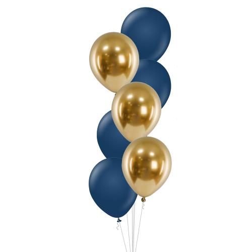 Midnattsblå & Krom Guld - Studentbukett 701