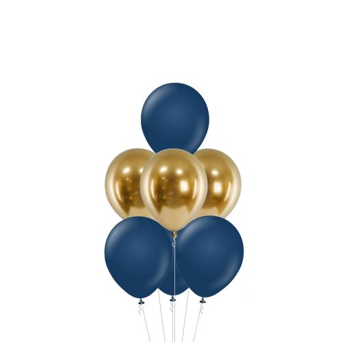 Midnattsblå & Krom Guld - Studentbukett 702