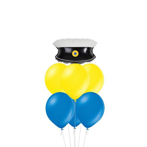 Klassisk Gul & Blå Studentmössa - Studentbukett 705