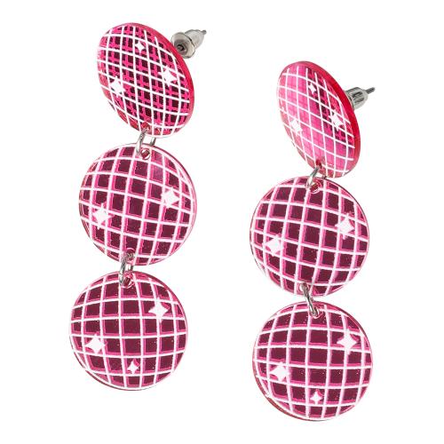 Örhängen Rosa discokulor