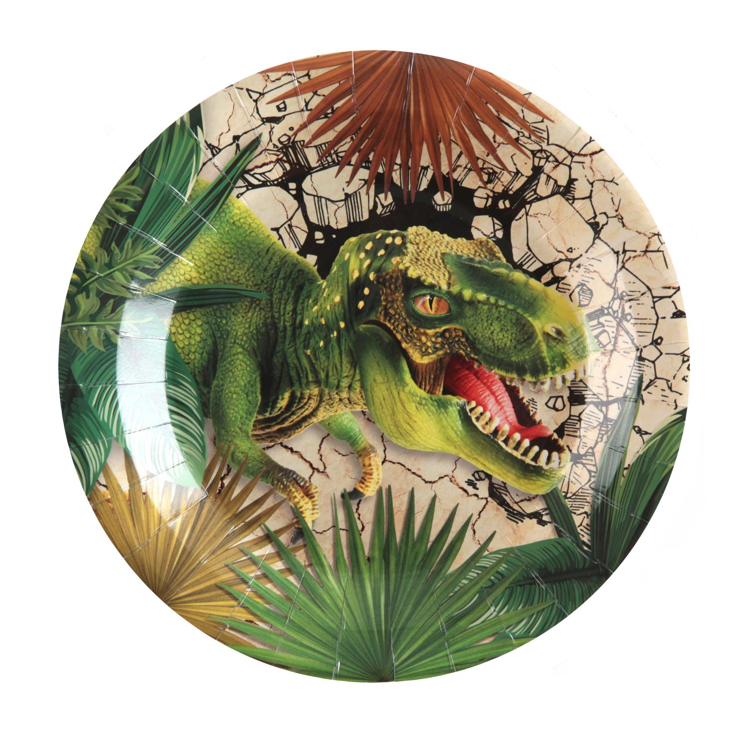 Papperstallrik Dinosaurie 22,5cm