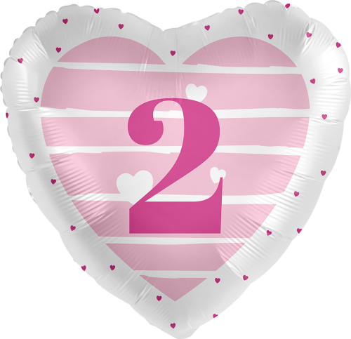 17" (43 cm) Grattis Rosa 2 år