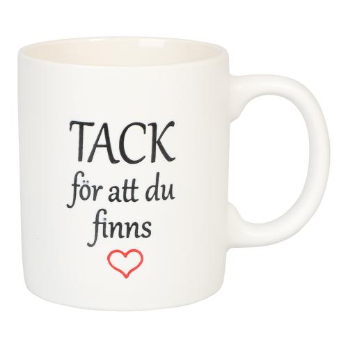 Mugg "Tack för att du finns"