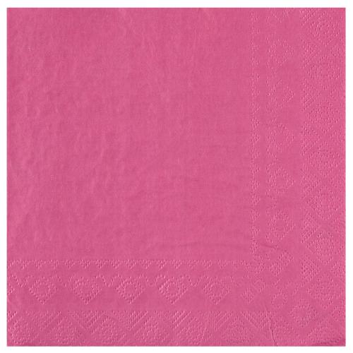 Servett Rosa 16,5x16,5cm