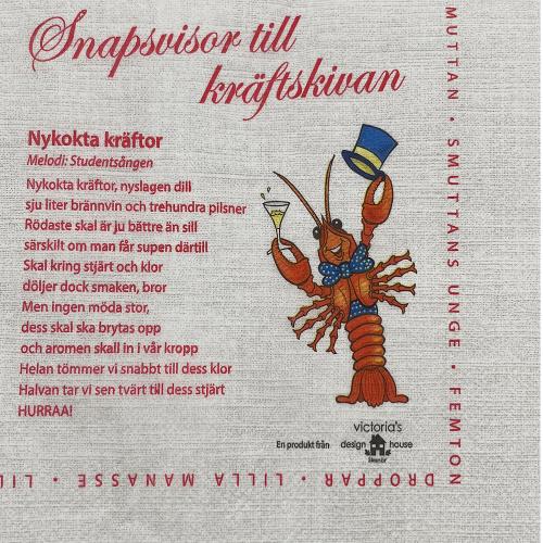 Servett med Snapsvisor 33x33 20st