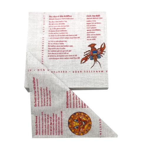 Servett med Snapsvisor 33x33 20st