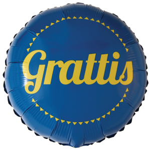 45cm Grattis Blå/Gul - S