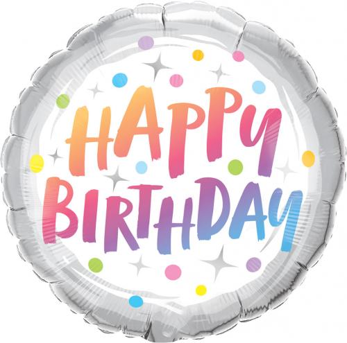 18" Birthday Rainbow Dots