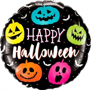 18" (46 cm) Färgglada pumpor Happy Halloween
