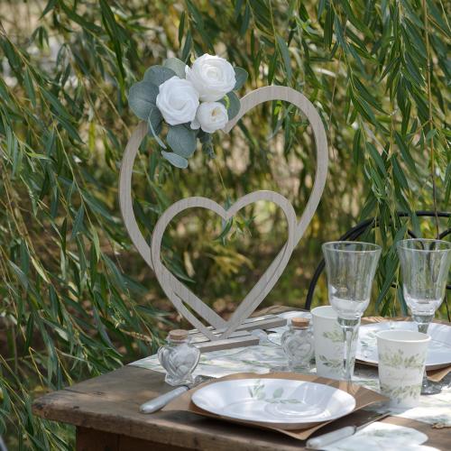 Dekorationshjärta i trä 24 cm