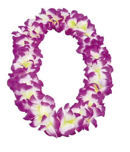 Hawaiikrans Vit/Lila