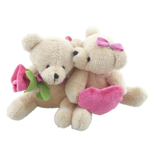 Björnpar 10 cm Beige