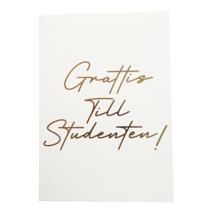 A4 Födelsdagskort med kuvert  Grattis till Studenten