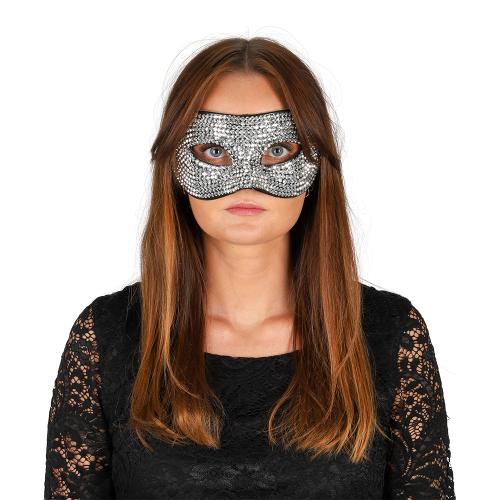 Mask Glittrig Silver