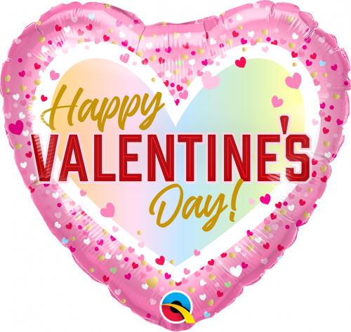 18" HRT Valentines Confetti Ombre