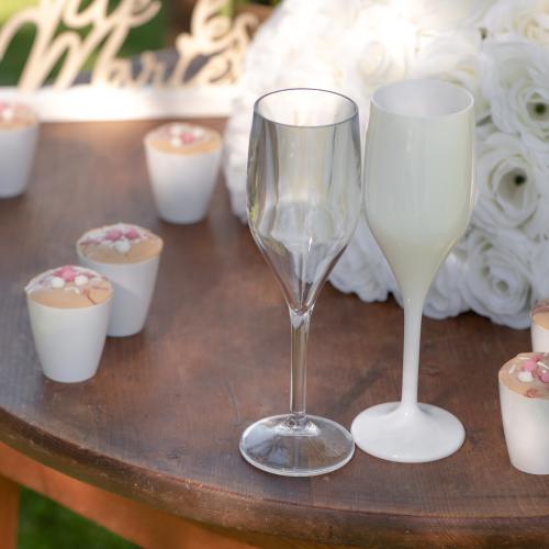Champagneglas kraftig plast - återbrukbart