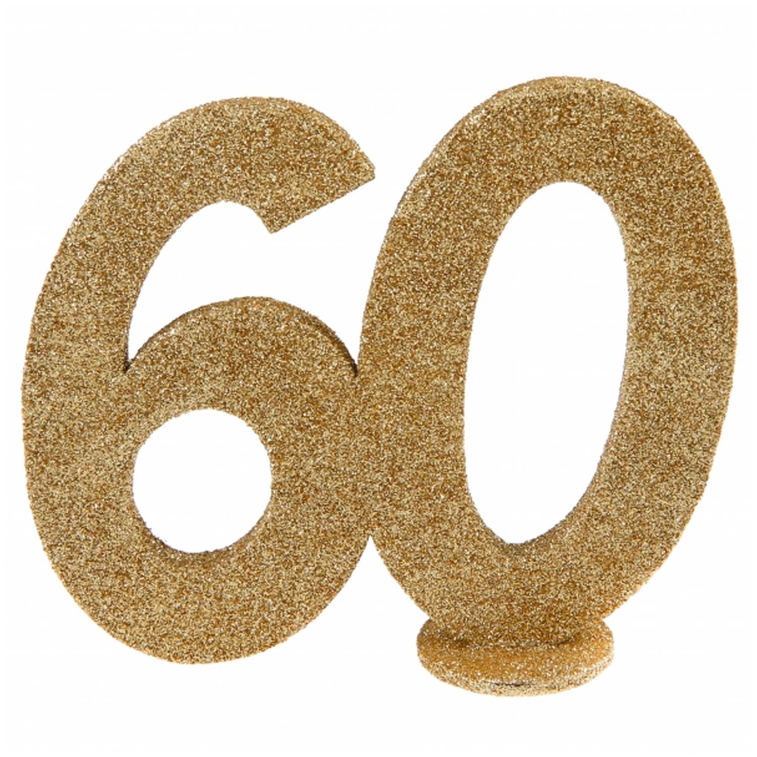 Glitterdekoration Guld 60 År