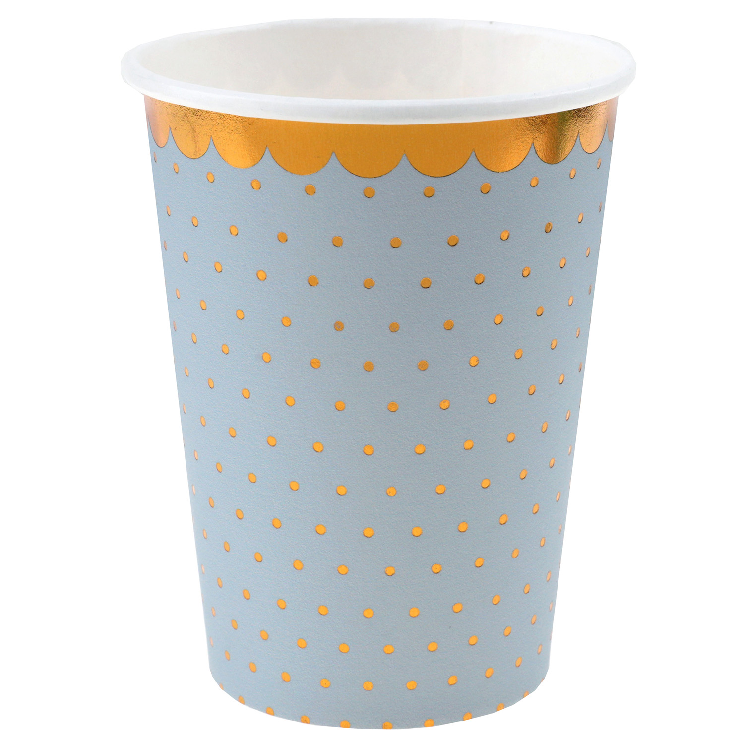 Pappersmugg Blå med guldprickar