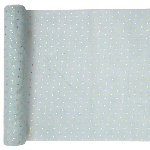 Löpare Blå/Guldprickar