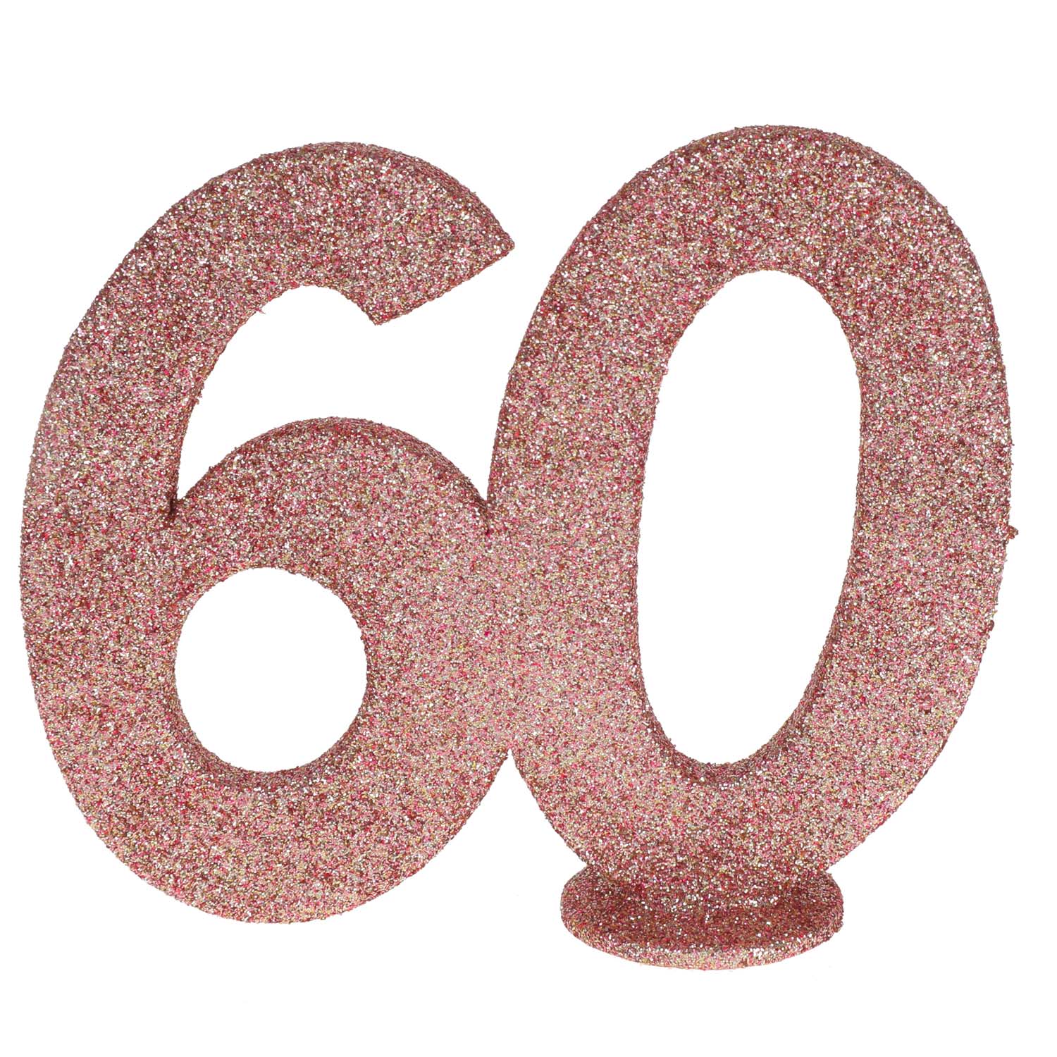 Glitterdekoration Rosé 60 år
