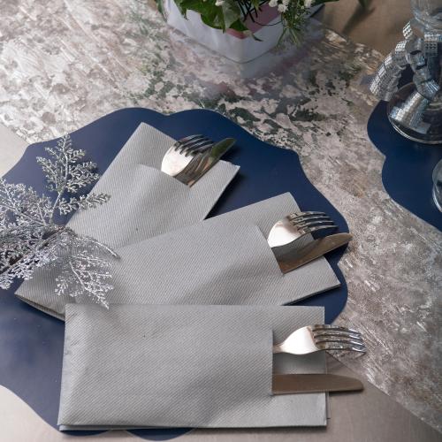 Servett Silver 12st 40x40cm