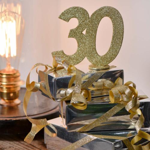 Glitterdekoration Guld 20 År