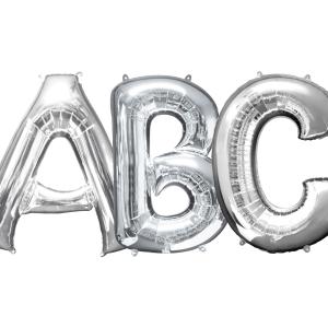 Amscan 35" Bokstav T silver