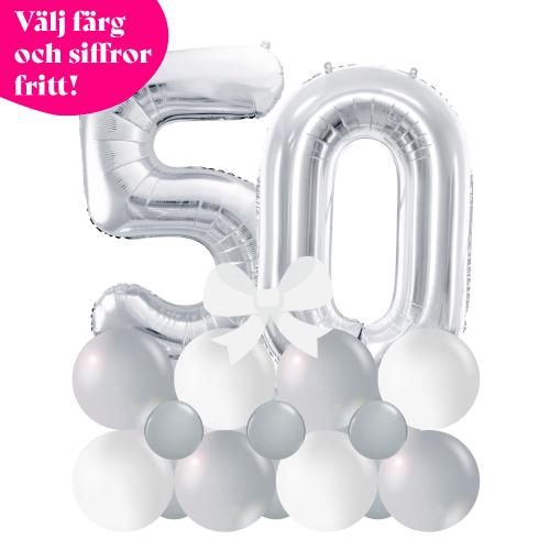 Luftfyllda födelsedagssiffror - välj färg och siffra