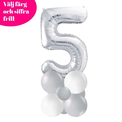 Luftfyllda födelsedagssiffror - välj färg och siffra