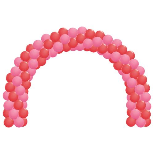 Ballongbåge 11m Rosaröd - INOMHUS