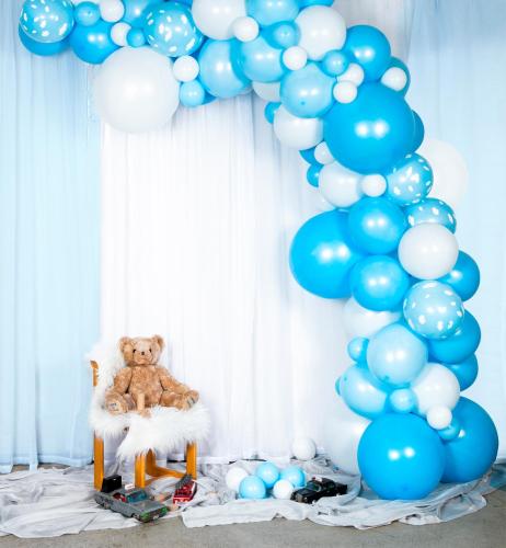 DIY Ballonggirlang Babyblå