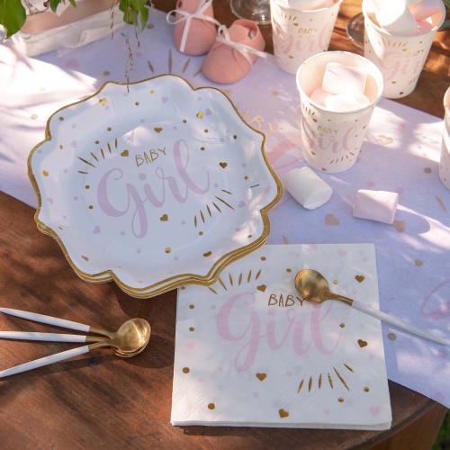 Papperstallrik Baby Girl