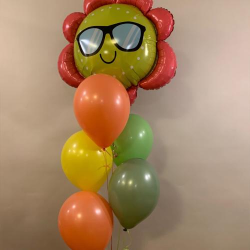 Bukett 606 - 5st 28cm latex, 1st folie shape