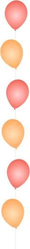 Ballonglina 601 - Röd/Orange