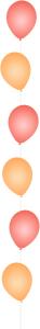 Ballonglina Röd/Orange - 601