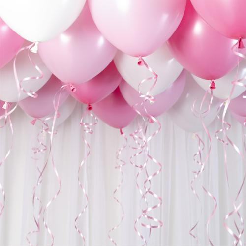 Balloon Ceiling Kit Rosa/Vit