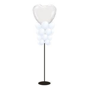 Ballongstrut med stort folie hjärta