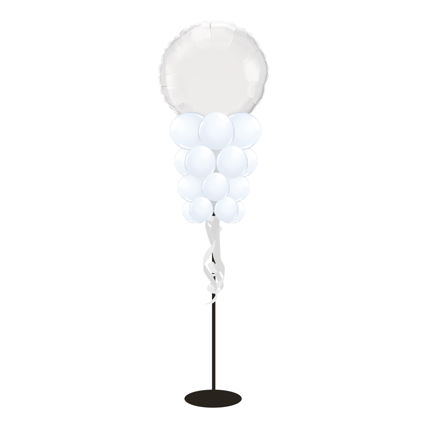 Ballongstrut Small med rund folieballong