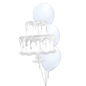 Bukett 405 - 3st 28cm latex, 1st folie shape